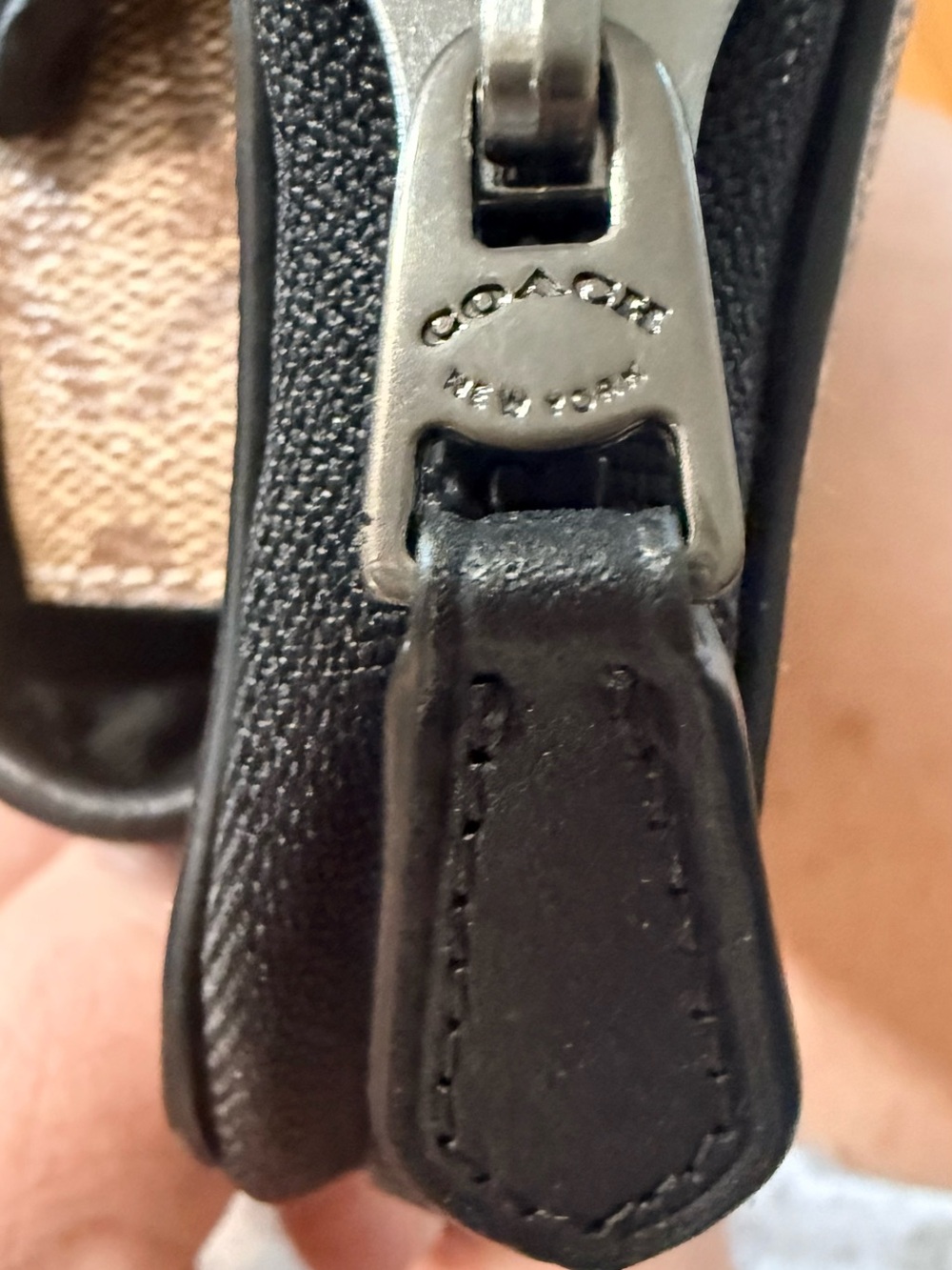 Coach Brown Signature Ranger Pouch with Black Leather Flap - Picture 12 of 13
